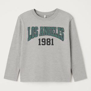 T-shirt manga comprida L.A. menino