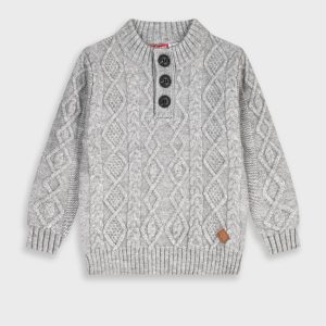 Camisola com relevo e botões menino