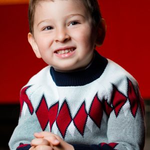 Camisola com losangos menino