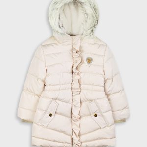 Parka acolchoada com capuz menina