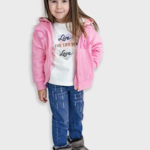 Calças ganga retas ajustadas menina