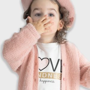 Casaco malha curto menina