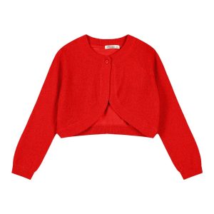 Casaco malha curto menina