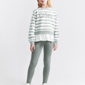 Fato de treino folhos nature menina