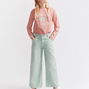 Calças largas ajustadas menina