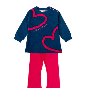 Conjunto coração grande menina