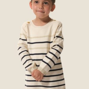 Vestido malha com riscas