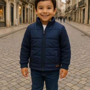 Casaco de malha com aplicação menino