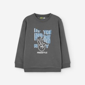 Sweatshirt estampada menino