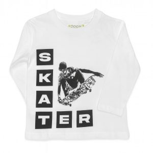 T-shirt manga comprida skater menino