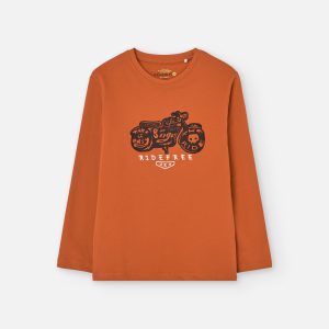T-shirt manga comprida moto menino