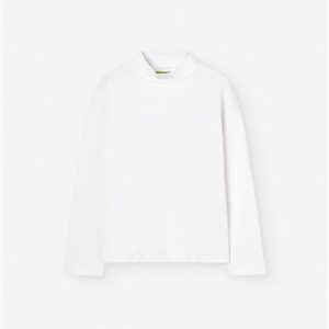 T-shirt manga comprida básica meia gola menina