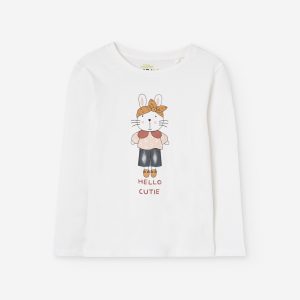 T-shirt manga comprida coelha menina