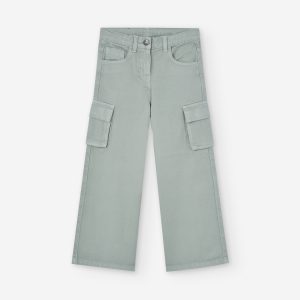 Calças cargo ajustadas menina